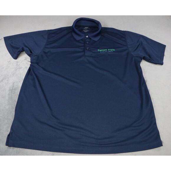 Empire State Realty Trust Polo UltraClub Cool & Dry 8210 Shirt Mens Navy Large - Picture 1 of 10